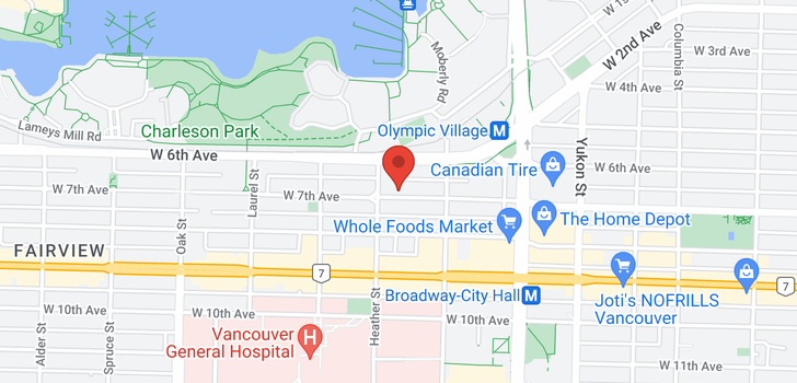 map of 205 669 W 7TH AVENUE